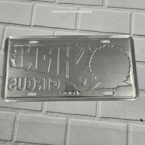 1990/1991 Shrine Circus Booster License Plate Tiger Lion And Elephant vintage - Picture 2 of 5